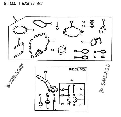  Инструменты и комплект прокладок двигателя Yanmar L48AE-DEGMR1