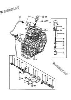  Двигатель Yanmar L70EE-DEVMS, узел -  Топливный насос высокого давления (ТНВД) 
