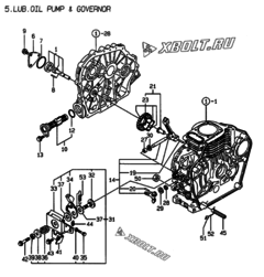  Двигатель Yanmar L40AE-DVYC, узел -  Масляный насос 