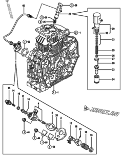  Двигатель Yanmar L70EE-DEVBO, узел -  Топливный насос высокого давления (ТНВД) 