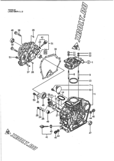  Двигатель Yanmar L40AE-DWKPA2, узел -  Блок цилиндров 