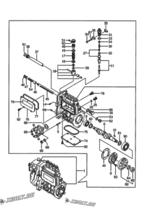  Двигатель Yanmar 4TNE84-EWA, узел -  Топливный насос высокого давления (ТНВД) 