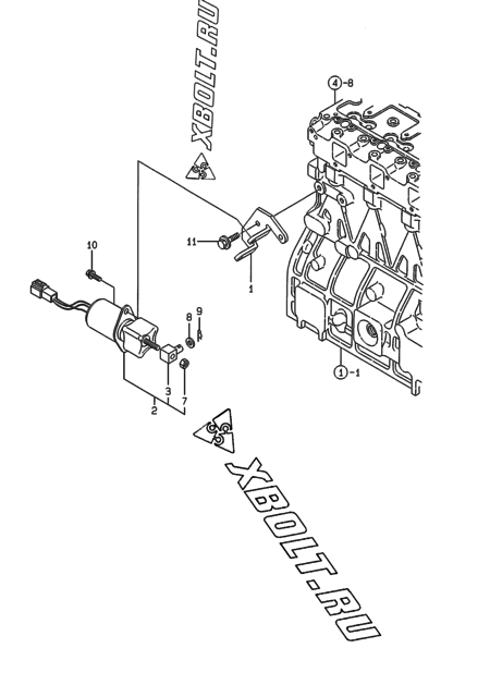  Устройство остановки двигателя двигателя Yanmar 4TNE94-HYBK