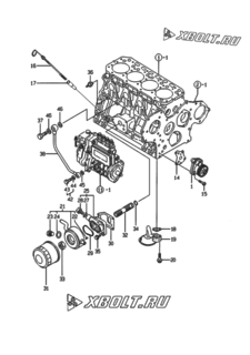  Двигатель Yanmar 4TNE84-EMAX, узел -  Система смазки 