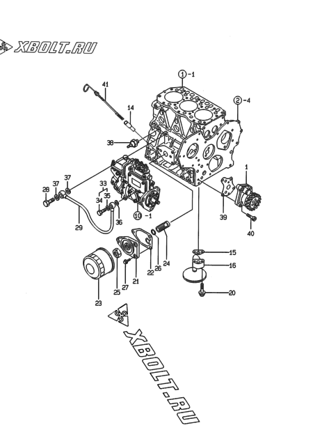  Система смазки двигателя Yanmar 3TNE82AC-EMG