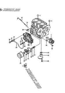  Двигатель Yanmar 3TNE82AC-EMG, узел -  Система смазки 