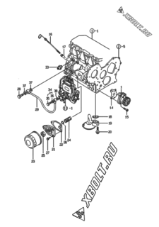  Двигатель Yanmar 3TNE88-ENKR, узел -  Система смазки 