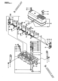  Двигатель Yanmar 3TNE88-ENSR1, узел -  Головка блока цилиндров (ГБЦ) 