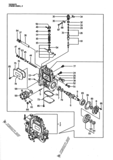  Двигатель Yanmar 3TNE88-ENSR1, узел -  Топливный насос высокого давления (ТНВД) 