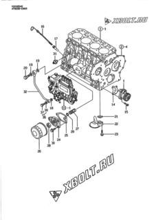  Двигатель Yanmar 4TNE88-ENKR, узел -  Система смазки 