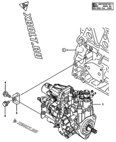  Двигатель Yanmar 3TNV82A-DNSV, узел -  Топливный насос высокого давления (ТНВД) 
