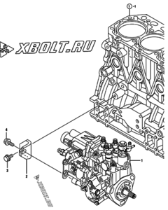  Двигатель Yanmar 3TNV88-XNKR, узел -  Топливный насос высокого давления (ТНВД) 