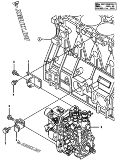  Двигатель Yanmar 4TNV94L-NCKM, узел -  Топливный насос высокого давления (ТНВД) 