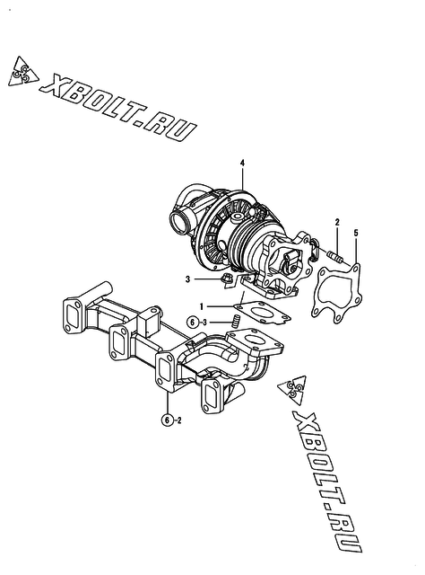  Турбина двигателя Yanmar 4TNV84T-KLAN