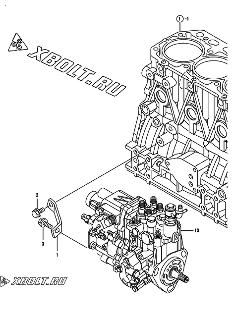  Топливный насос высокого давления (ТНВД) двигателя Yanmar 4TNV88-KWA2