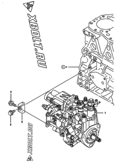  Двигатель Yanmar 3TNV82A-KWA, узел -  Топливный насос высокого давления (ТНВД) 