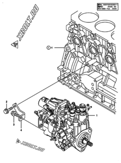  Двигатель Yanmar 4TNV84T-KNSV, узел -  Топливный насос высокого давления (ТНВД) 