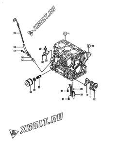  Двигатель Yanmar 3TNE68C-EMA, узел -  Система смазки 