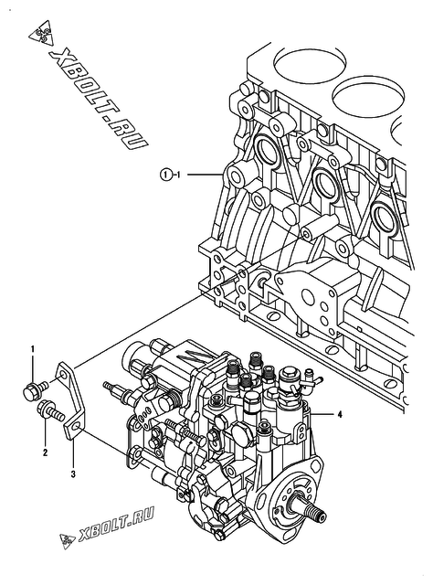  Топливный насос высокого давления (ТНВД) двигателя Yanmar 4TNV88-XMS