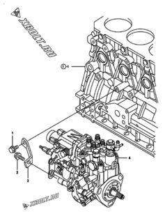  Двигатель Yanmar 4TNV88-XMS, узел -  Топливный насос высокого давления (ТНВД) 