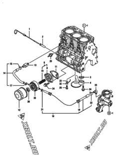  Двигатель Yanmar 3TNV84T-GKM, узел -  Система смазки 