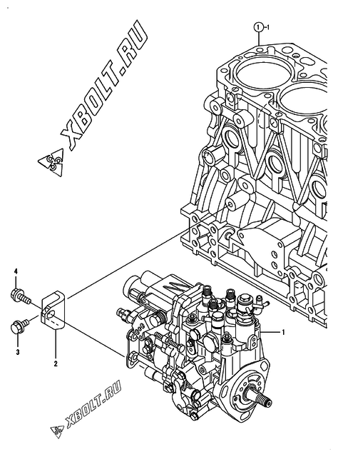  Топливный насос высокого давления (ТНВД) двигателя Yanmar 3TNV88-DCR