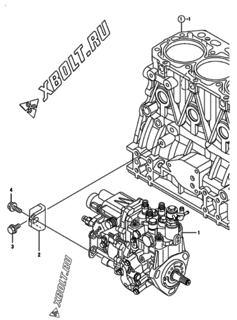  Двигатель Yanmar 3TNV88-XAMM, узел -  Топливный насос высокого давления (ТНВД) 