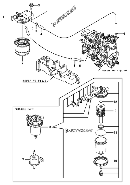  Топливопровод двигателя Yanmar 3TNV82A-GMG