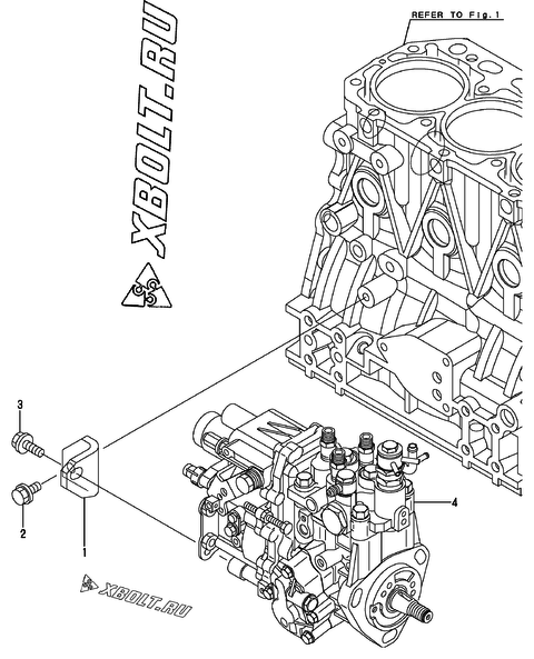  Топливный насос высокого давления (ТНВД) двигателя Yanmar 3TNV84T-KMP