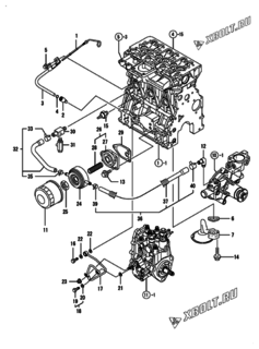  Двигатель Yanmar 3TNV88-XMS, узел -  Система смазки 