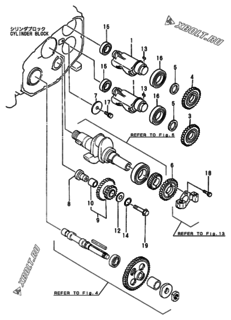  Двигатель Yanmar NFAD8-LIKFW, узел -  Стабилизатор 