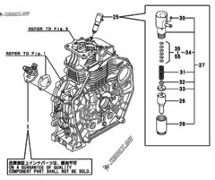  Двигатель Yanmar L70V6GJ1R1AAS5, узел -  Топливный насос высокого давления (ТНВД) 