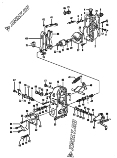  Двигатель Yanmar 4TNE94-DBC, узел -  Регулятор оборотов 