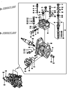  Двигатель Yanmar 4TNV84T-GKL, узел -  Топливный насос высокого давления (ТНВД) 