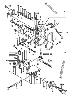  Двигатель Yanmar 3TNV76-GMG, узел -  Регулятор оборотов 