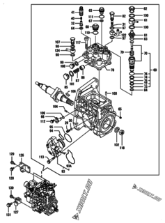  Двигатель Yanmar 4TNV98-VDB, узел -  Топливный насос высокого давления (ТНВД) 