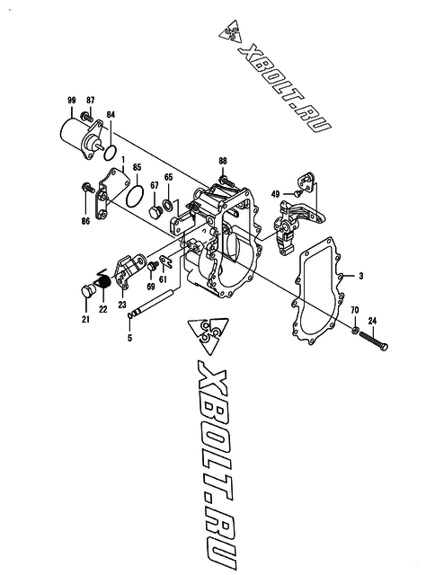  Регулятор оборотов двигателя Yanmar 4TNV84T-XNSS