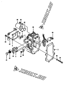  Двигатель Yanmar 4TNV88-XNSS, узел -  Регулятор оборотов 