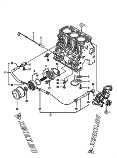  Двигатель Yanmar 3TNV84T-GKL, узел -  Система смазки 