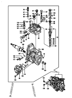  Двигатель Yanmar 3TNV84T-GKL, узел -  Топливный насос высокого давления (ТНВД) 