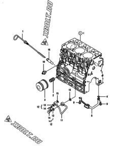  Двигатель Yanmar 3TNV70-KBR, узел -  Система смазки 