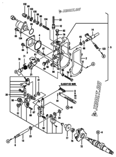 Двигатель Yanmar 3TNV70-KBR, узел -  Регулятор оборотов 