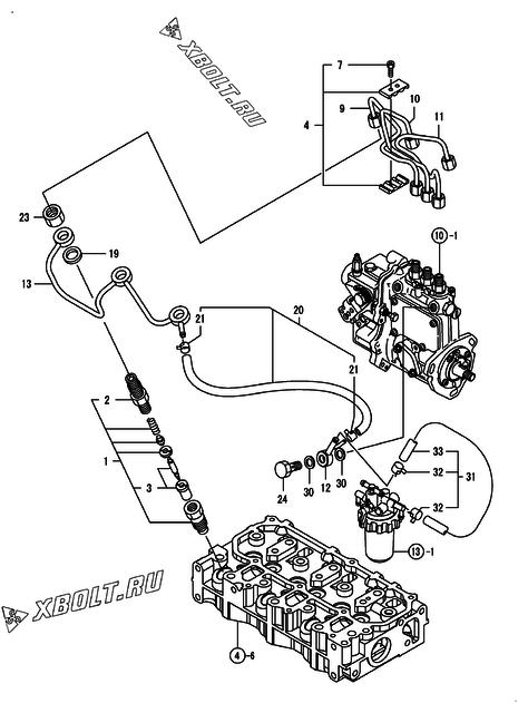  Форсунка двигателя Yanmar 3TNV70-KBR