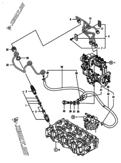  Двигатель Yanmar 3TNV76-CPE, узел -  Форсунка 