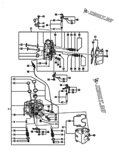  Двигатель Yanmar 2V750-DVCA, узел -  Головка блока цилиндров (ГБЦ) 