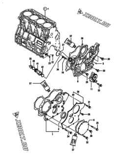  Двигатель Yanmar 4TNV94L-XHYBC, узел -  Корпус редуктора 