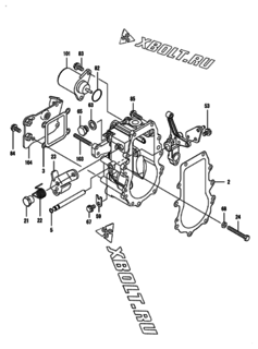  Двигатель Yanmar 3TNV88-GNP, узел -  Регулятор оборотов 