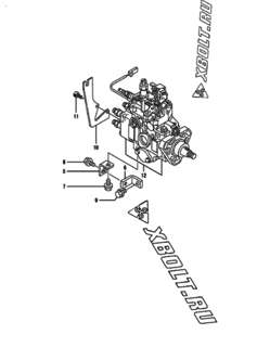  Двигатель Yanmar 4TNE92-SNMC, узел -  Топливный насос высокого давления (ТНВД) 