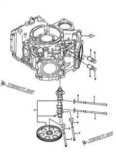  Двигатель Yanmar 2V750-DVBF, узел -  Распредвал 