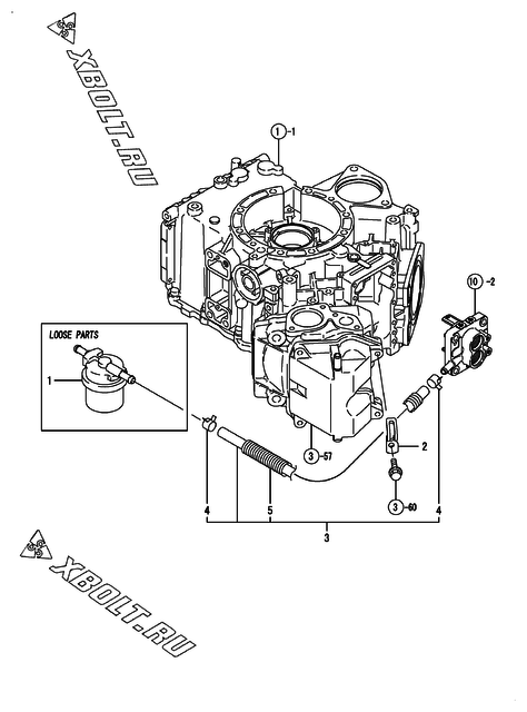  Топливопровод двигателя Yanmar 2V750-CVER